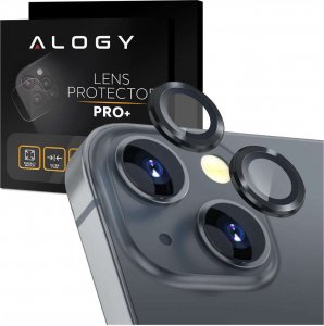 Alogy Nakładki ochronne Alogy Metal Lens szkło na obiektyw do Apple iPhone 13/ 13 Mini Black 1