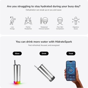HidrateSpark HidrateSpark Pro Tumbler – Smart Watter Bottle, 592 ml, Stainless steel 2
