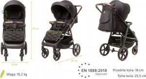 Wózek 4Baby Wózek spacerowy Stinger Pro black 4baby 9