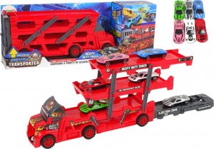 LeanToys Duże Auto Truck Laweta Rozkładana 3- Piętrowa z Wyrzutnią 2