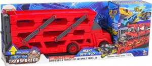 LeanToys Duże Auto Truck Laweta Rozkładana 3- Piętrowa z Wyrzutnią 4
