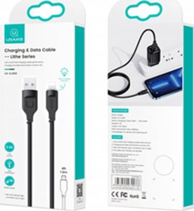Kabel USB Usams USB-A - Lightning 1.2 m Czarny (brak) 11