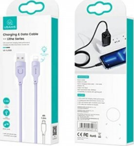 Kabel USB Usams USB-A - Lightning 1.2 m Fioletowo-różowy (brak) 24