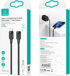 Kabel USB Usams USB-C - Lightning 1.2 m Czarny (brak) 2