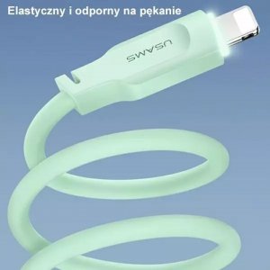 Kabel USB Usams USB-C - Lightning 1.2 m Czarny (brak) 4