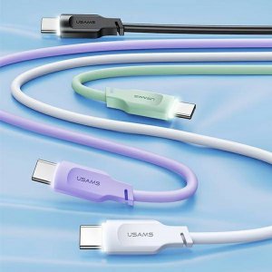 Kabel USB Usams USB-C - USB-C 1.2 m Biały (brak) 34