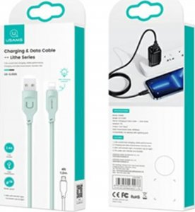 Kabel USB Usams USB-A - Lightning 1.2 m Zielony (brak) 8