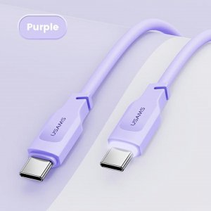 Kabel USB Usams USB-C - USB-C 1.2 m Fioletowy (brak) 30