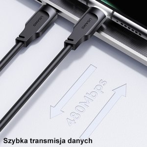 Kabel USB Usams USB-C - USB-C 1.2 m Fioletowy (brak) 8
