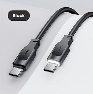 Kabel USB Usams USB-C - USB-C 1.2 m Czarny (brak) 30
