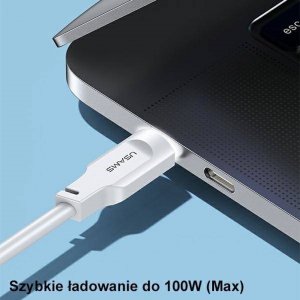 Kabel USB Usams USB-C - USB-C 1.2 m Czarny (brak) 37