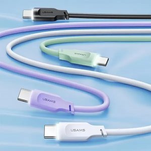 Kabel USB Usams USB-C - USB-C 1.2 m Zielony (brak) 2