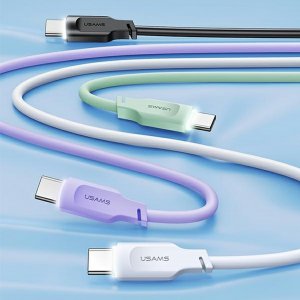 Kabel USB Usams USB-C - USB-C 1.2 m Zielony (brak) 21