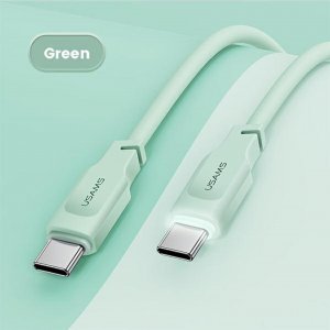 Kabel USB Usams USB-C - USB-C 1.2 m Zielony (brak) 30