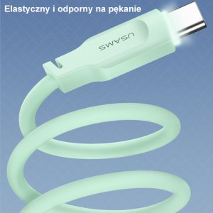 Kabel USB Usams USB-A - USB-C 1.2 m Fioletowy (brak) 15