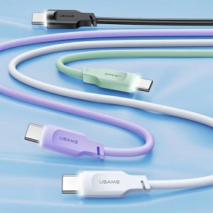 Kabel USB Usams USB-A - USB-C 1.2 m Fioletowy (brak) 18