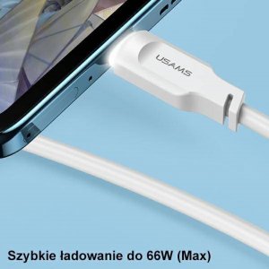 Kabel USB Usams USB-A - USB-C 1.2 m Fioletowy (brak) 21
