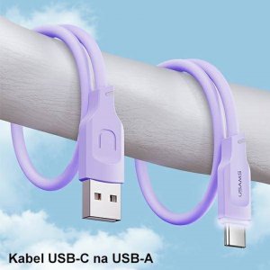 Kabel USB Usams USB-A - USB-C 1.2 m Fioletowy (brak) 23