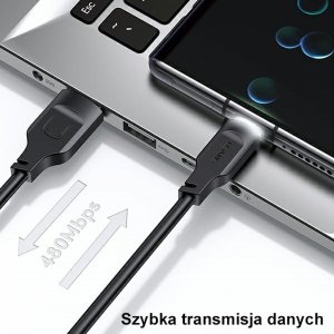 Kabel USB Usams USB-A - USB-C 1.2 m Fioletowy (brak) 26