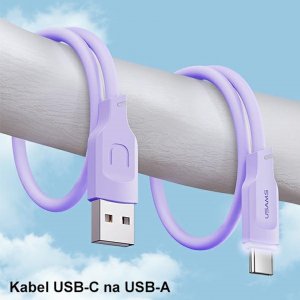 Kabel USB Usams USB-A - USB-C 1.2 m Fioletowy (brak) 32