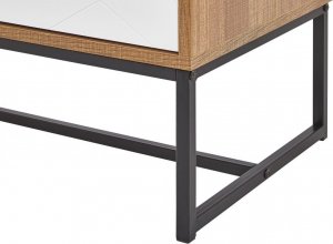 Beliani Szafka czterodrzwiowa jasne drewno z białym NUEVA! 9