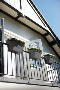 Elho ELHO Skrzynia balkonowa Corsica Flower Bridge 60 - szary antracyt - Elementy zewnetrzne i balkon - dl. 29,6 x szer. 58 x wys. 24 cm 4