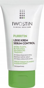 Omega Pharma Iwostin, Purritin Lekki Krem Sebum Control, 60 ml - Długi termin ważności! 1