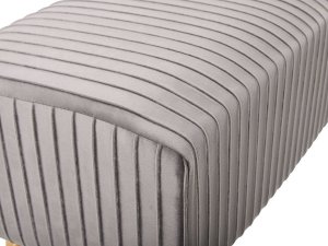 Beliani Ławka do sypialni welurowa szara PATERSON! 3