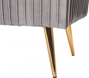 Beliani Ławka do sypialni welurowa szara PATERSON! 4