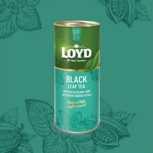 LOYD Herbata czarna liściasta z miętą, nasionami kakaowca i płatkami bławatka 80 g 5
