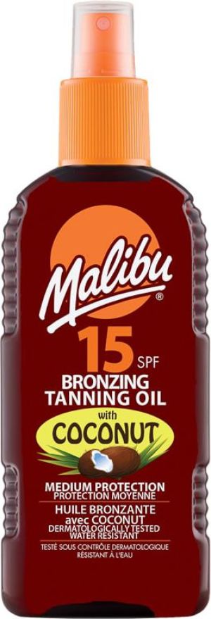 Malibu Bronzing Tanning Oil SPF15 Coconut 200ml 1