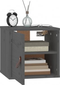 vidaXL vidaXL Szafki ścienne, 2 szt., szara, 31,5x30x30 cm, drewno sosnowe 8