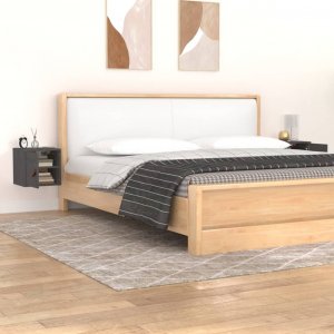 vidaXL vidaXL Szafki ścienne, 2 szt., szara, 31,5x30x30 cm, drewno sosnowe 9