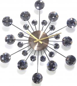 JVD Zegar ścienny JVD HT464.2 z kryształkami, średnica 48,5 cm 1