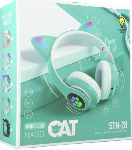 Słuchawki Protect Kocie uszy miętowe 7