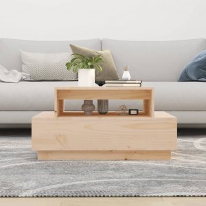 vidaXL Stolik kawowy, 80x55x40,5 cm, lite drewno sosnowe 3