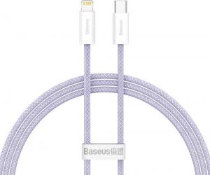 Kabel USB Baseus USB-C - Lightning 1 m Fioletowy (CALD040205) 1