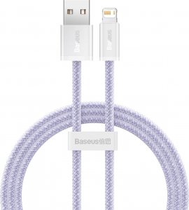Kabel USB Baseus USB-A - Lightning 1 m Fioletowy (CALD040005) 1