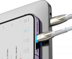 Kabel USB Baseus USB-C - Lightning 1 m Biały (CADH000002) 15