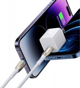 Kabel USB Baseus USB-C - Lightning 1 m Biały (CADH000002) 17