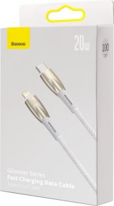 Kabel USB Baseus USB-C - Lightning 1 m Biały (CADH000002) 19