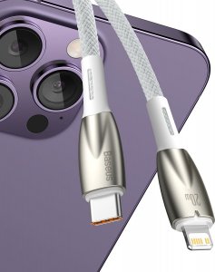 Kabel USB Baseus USB-C - Lightning 1 m Biały (CADH000002) 21