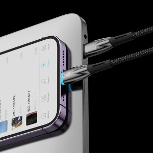 Kabel USB Baseus USB-C - Lightning 2 m Czarny (CADH000101) 4