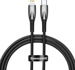 Kabel USB Baseus USB-C - Lightning 1 m Czarny (CADH000001) 1