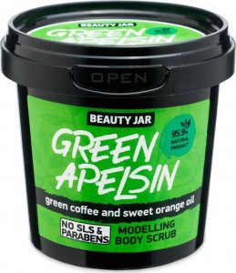 Beauty Jar Green Apelsin modelujący scrub do ciała z zieloną kawą i słodką pomarańczą 200g 1
