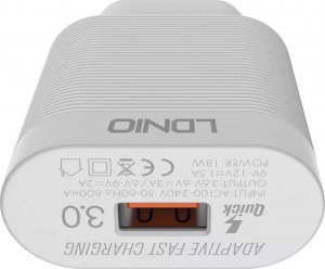Ładowarka LDNIO Ładowarka USB 18W PD QC3.0 kabel USB-A Lightning LDNIO A303Q_UL 3