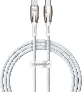 Kabel USB Baseus USB-C - USB-C 1 m Biały (CADH000702) 1
