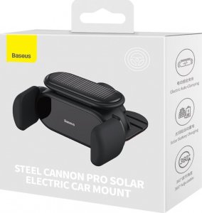 Baseus Baseus Steel Cannon Pro solarny automatyczny uchwyt samochodowy na kokpit czarny (SUGP010001) 20