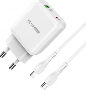 Ładowarka Blue Power BLUE POWER ŁADOWARKA SIECIOWA BCN5 PD20W+QC3.0 KABEL TYPE-C BIAŁY standard 4
