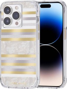 Case-Mate Case-Mate Pearl Stripes MagSafe - Etui iPhone 14 Pro zdobione masą perłową (Pearl Stripes) 1